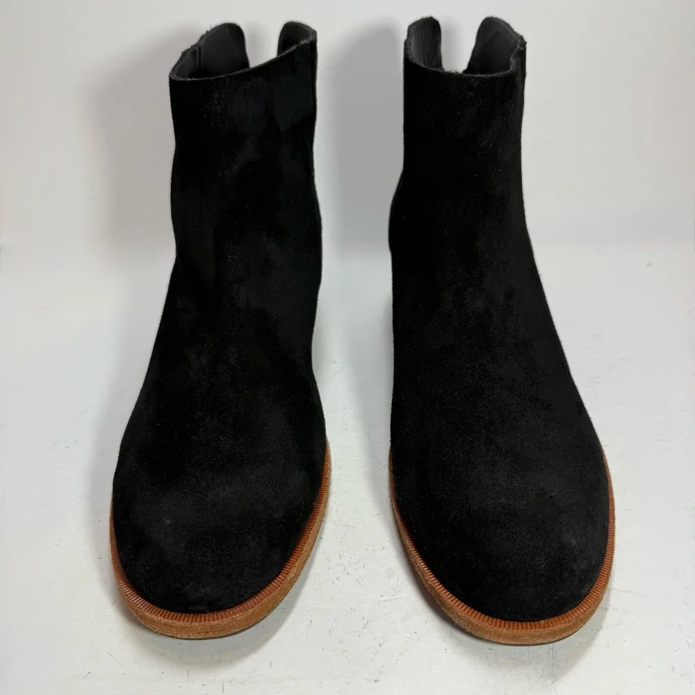 NWOT Kork-Ease Kecia Black Suede‎ Ankle Boots Women's Size 10 Leather